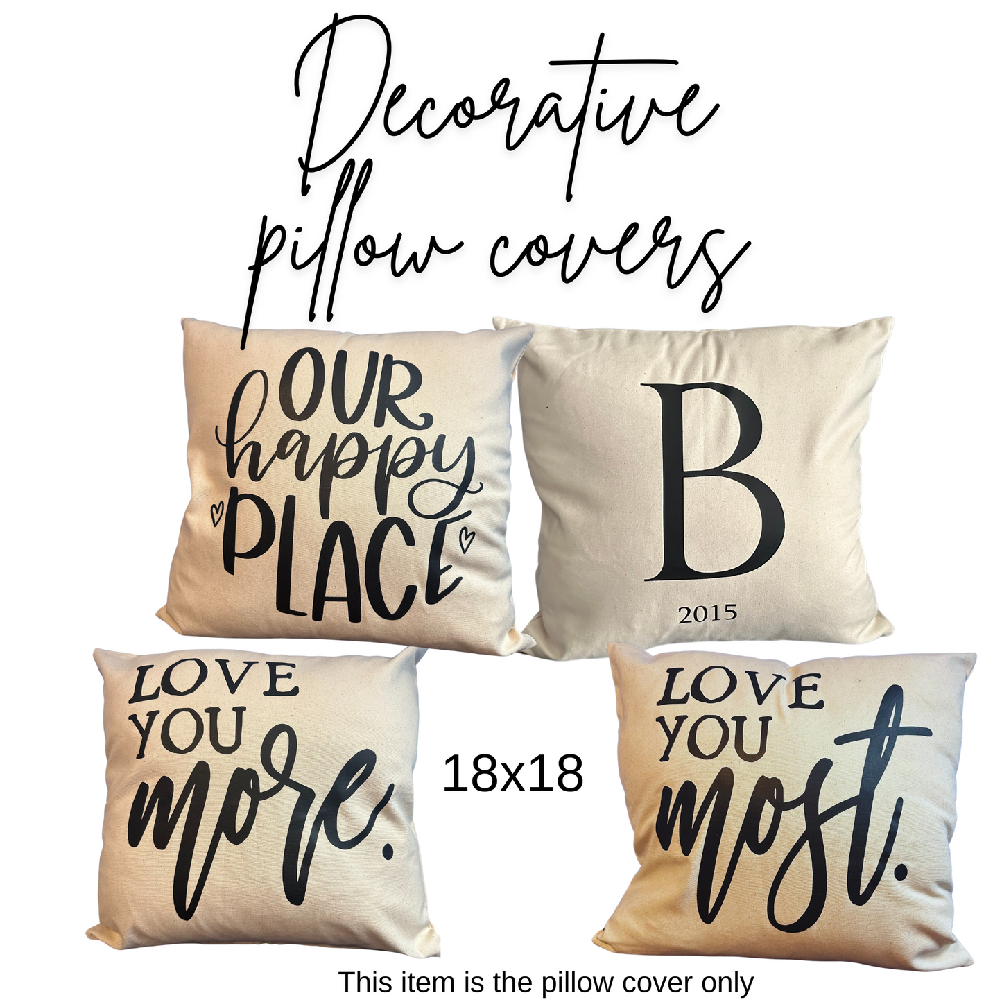 Decorative pillow covers