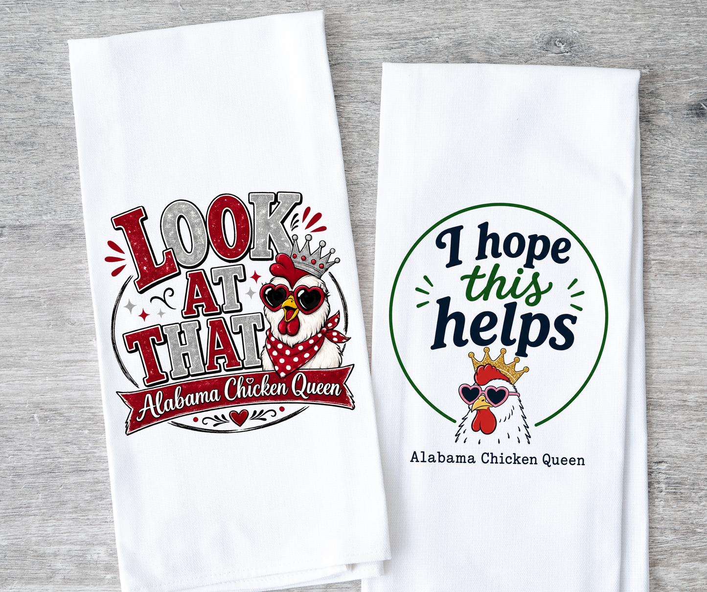 Alabama Chicken Queen-Tea Towels