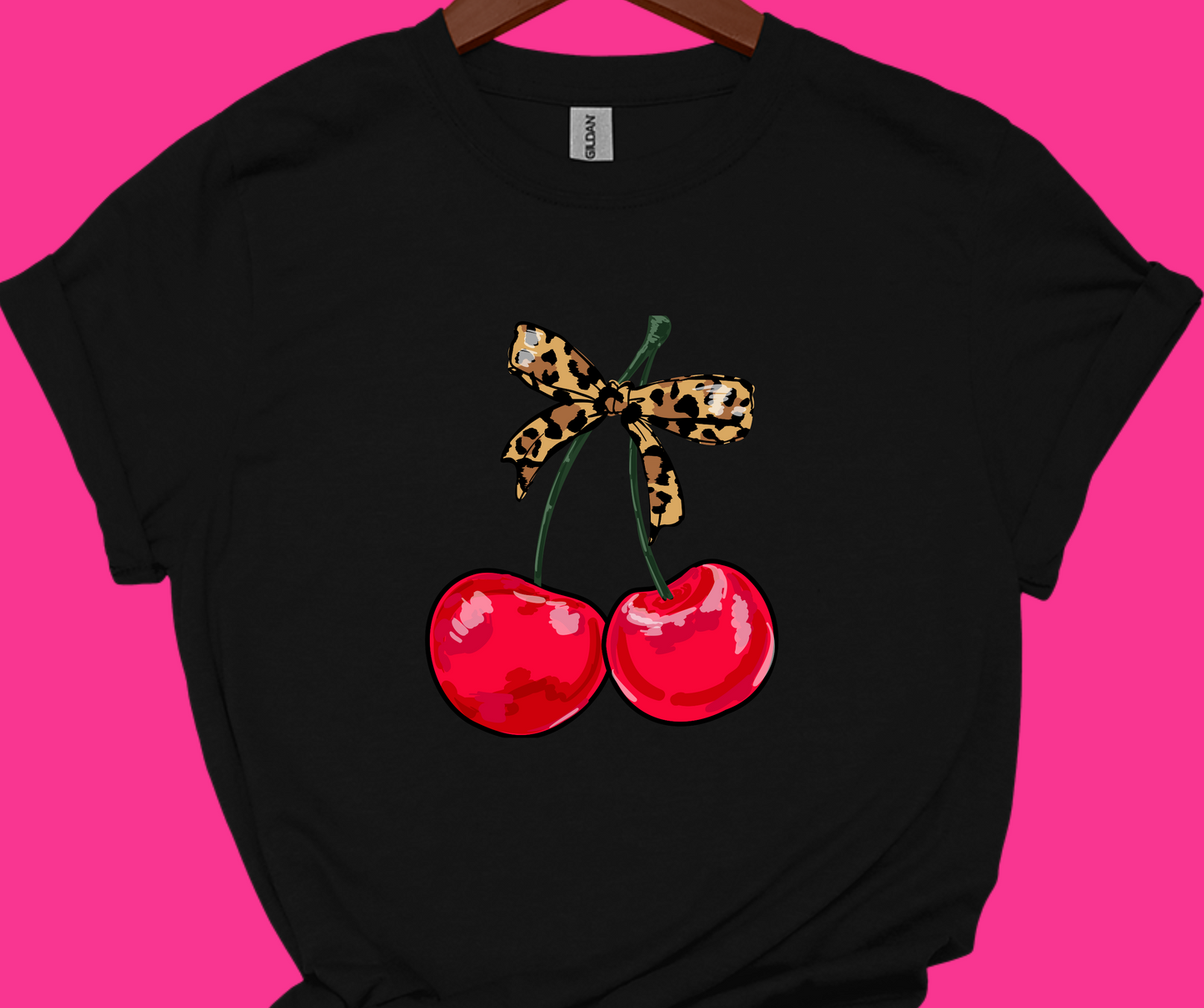 Han's Merch-Cherry cheetah bow