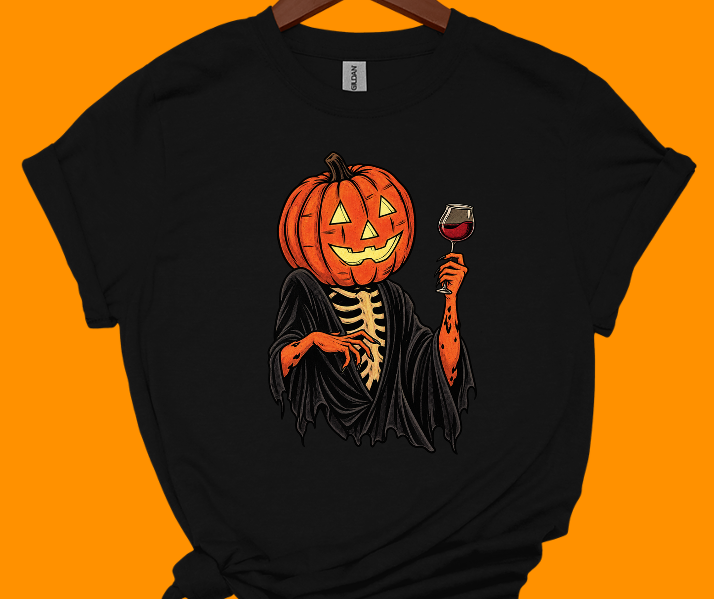 Sassy Server-Pumpkin head with wine