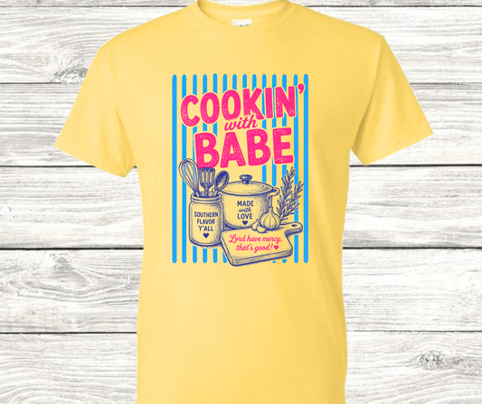 Cookin' with Babe-stripe logo