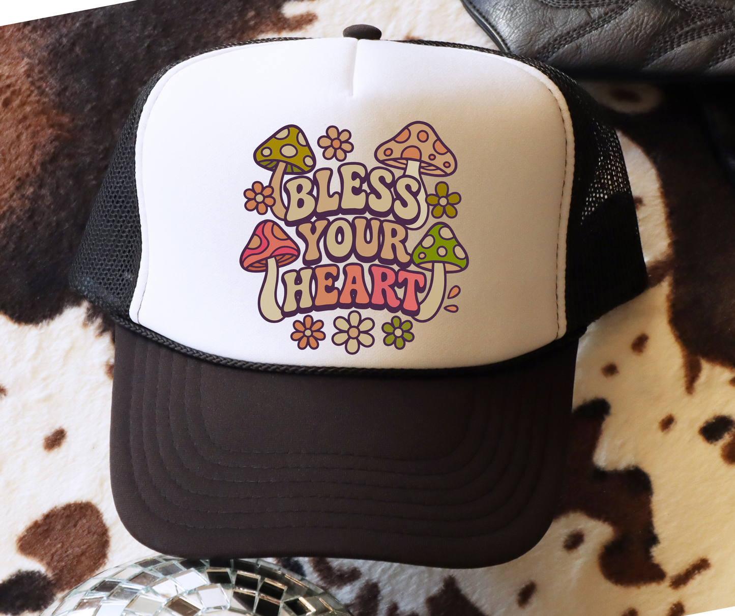 Haunted Postcard-Trucker Hat Bless your heart