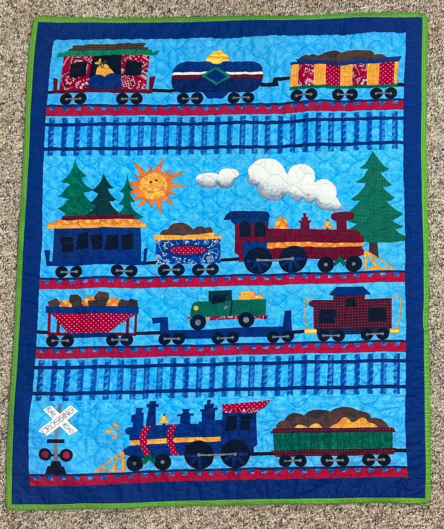 Mama's Quilt Shop-Baby Blanket- Train