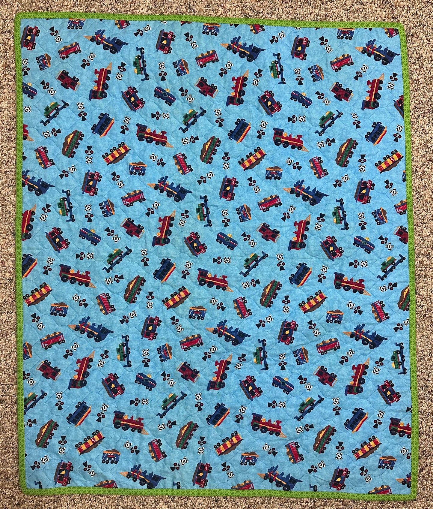 Mama's Quilt Shop-Baby Blanket- Train