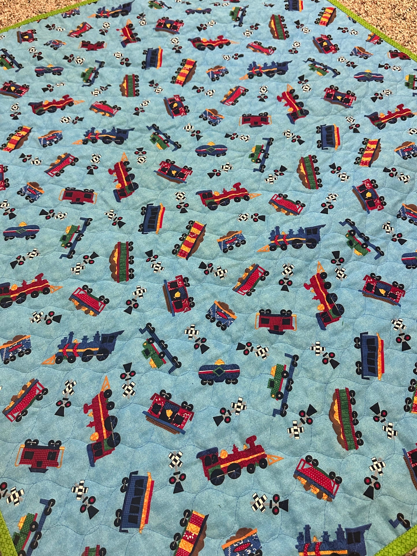 Mama's Quilt Shop-Baby Blanket- Train