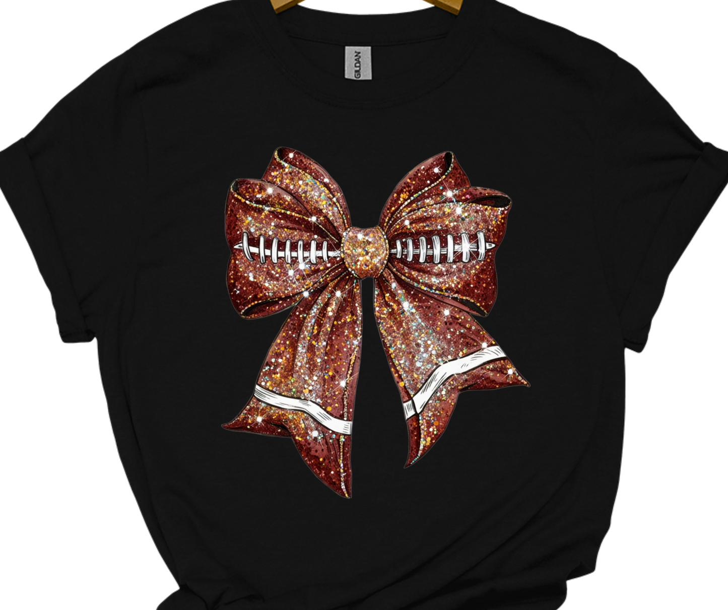 MBSC-glitter football bow