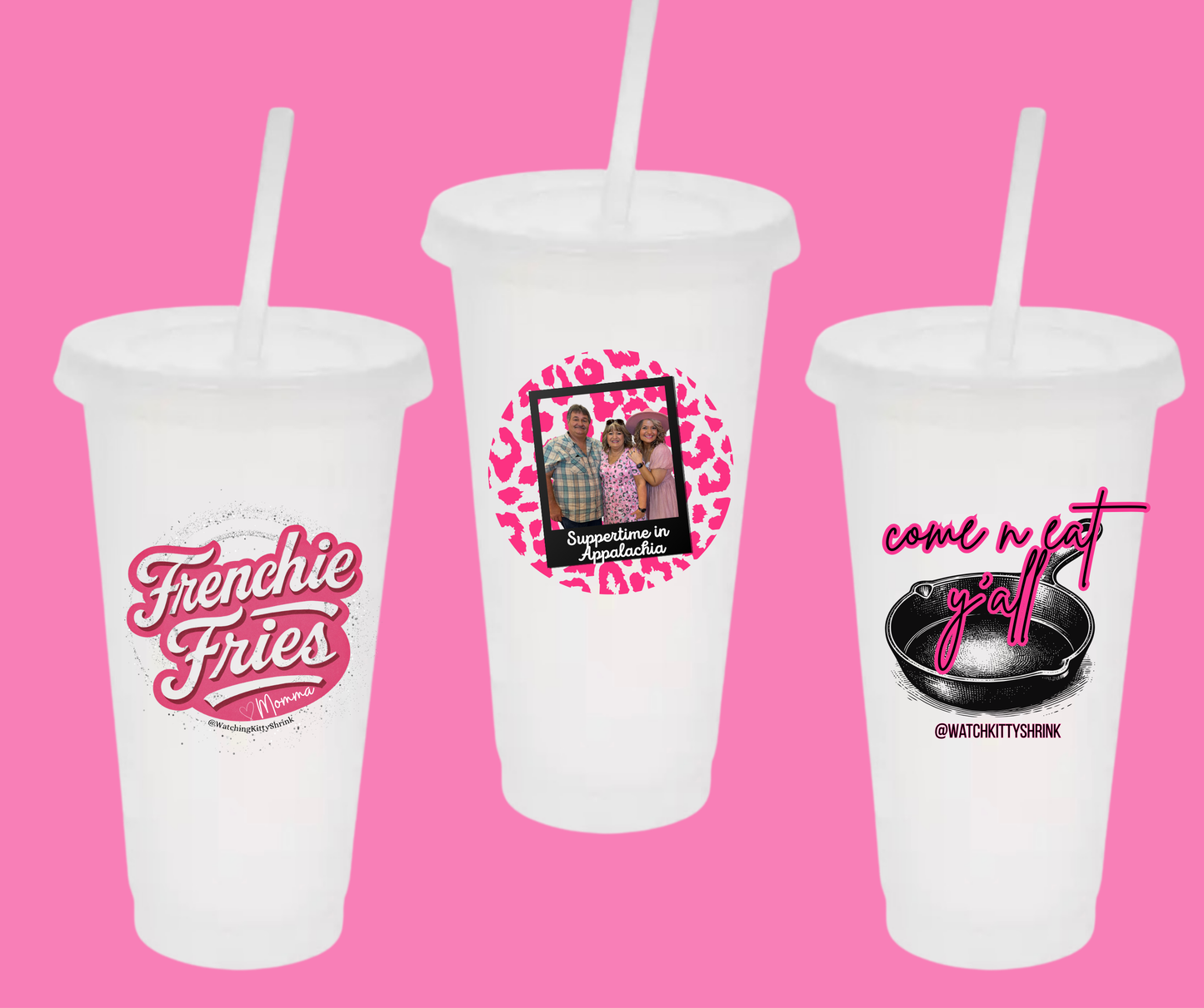 Watch Kitty Shrink-24 oz plastic tumblers