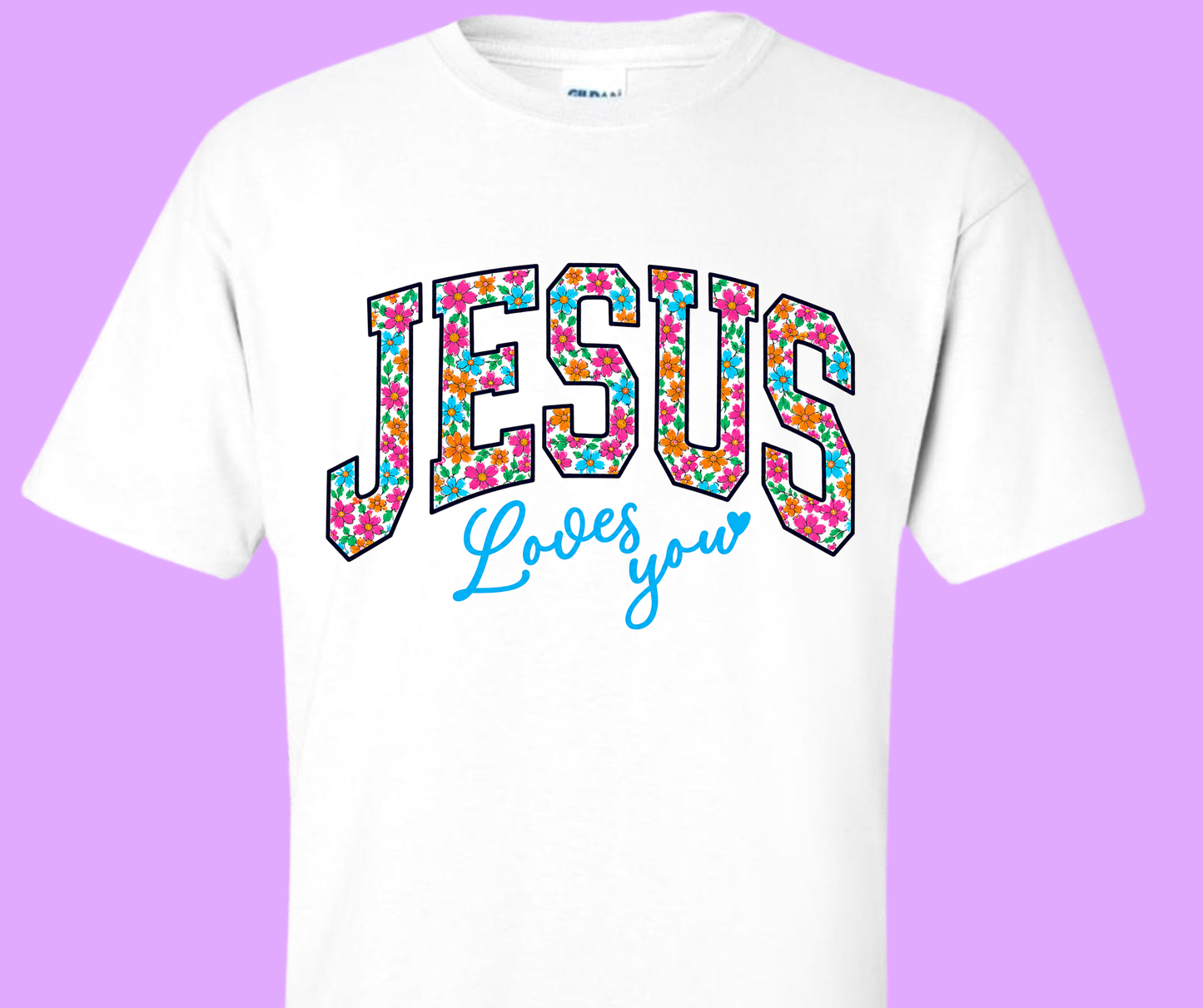 MBSC-Jesus loves you white floral