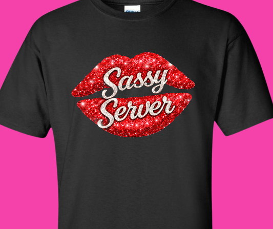 Sassy Server-logo glitter lips