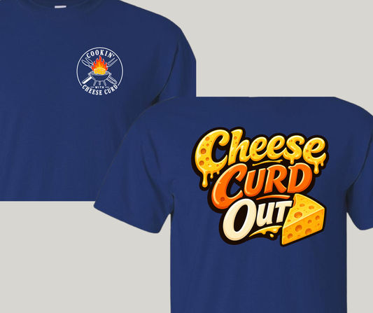 Cookin' with Cheese Curd- Cheese Curd Out front/back navy