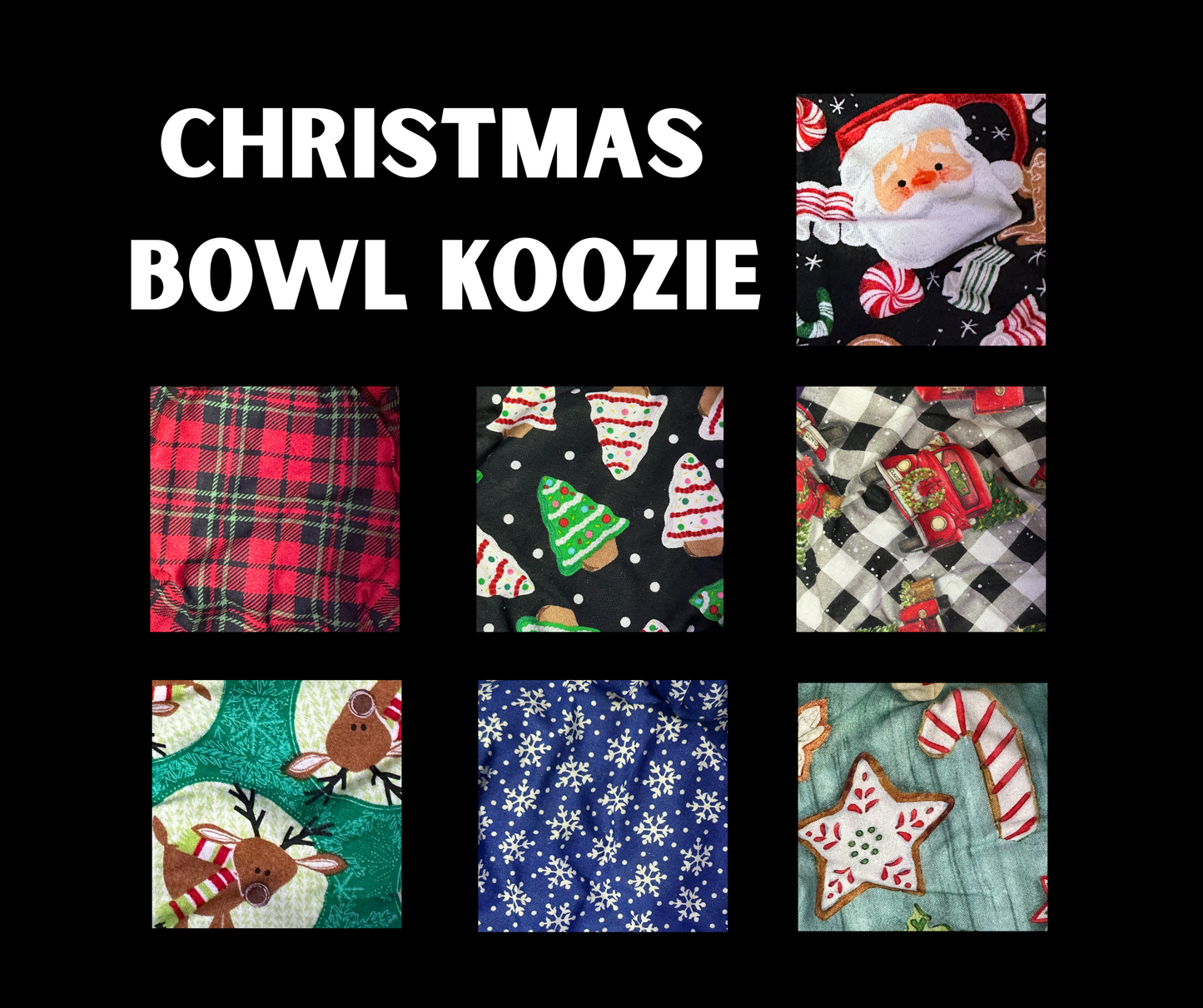 Mama's Quilt Shop-Christmas bowl koozie