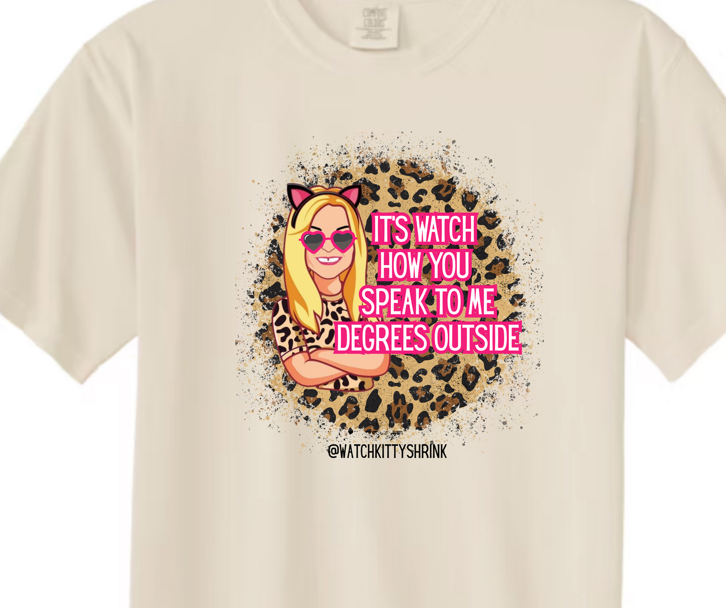 Watch Kitty shrink- it's watch how you speak