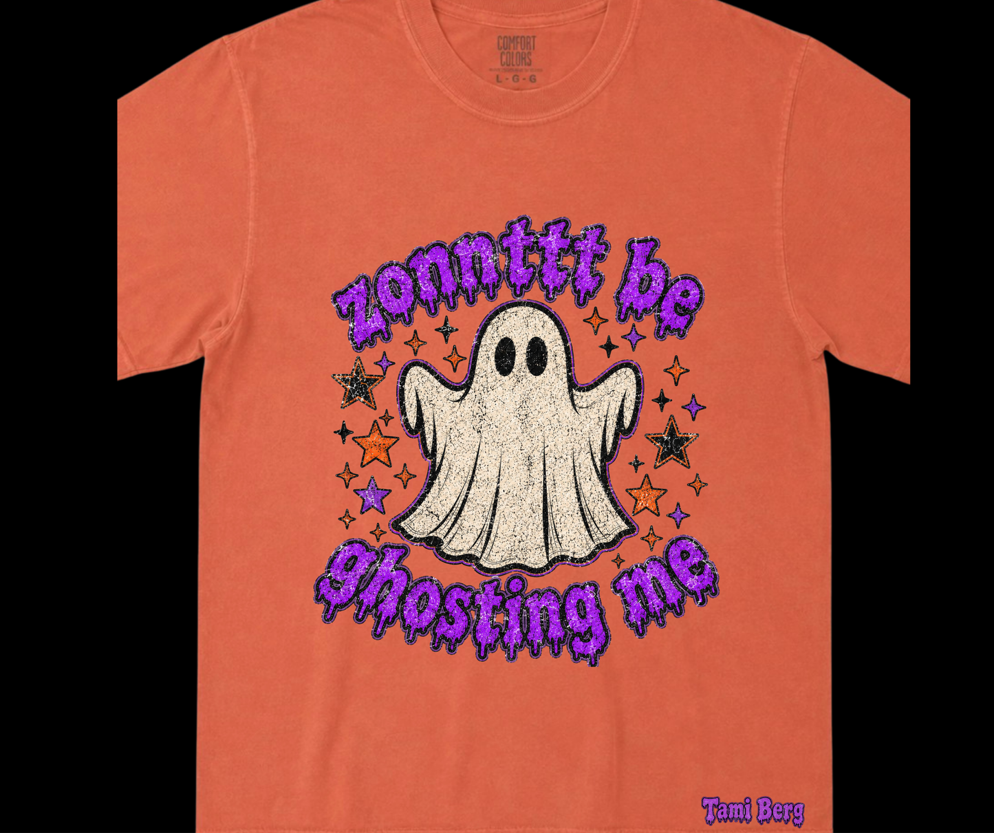 Tami Berg-Zonntt Ghost me (purple letters)